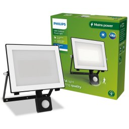 LED REFLEFTOR SA SENZOROM POKRETA 50W WW 3000K TOPLO BELA IP65 LOIS CRNI PHILIPS