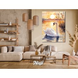Moderne slike na platnu Elegancija labuda ms238