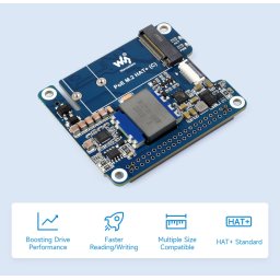 RaspberryPi 5 PCIe na M.2 adapter (C) sa PoE funkcijom