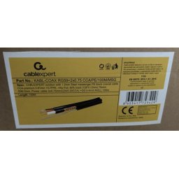 KABL-COAX-RG59+2X0.75 CCA/PE/100M/MSG Outdoor Koaksialni kabl sa napojnim kablom 2x0,75 + SAJLA 100m