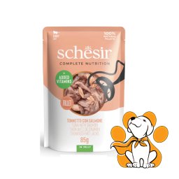 Schesir Cat Pouch Tuna & Salmon in Jelly 85g, Hrana Za Mačke Sa Tunom i Lososom