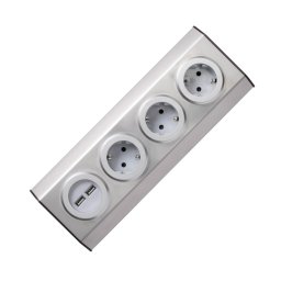 Podsklop sa 3 utičnice + USB KNV03/USB