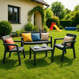 Baštenski set Emilly Patio bez jastuka, grafit CU 246589