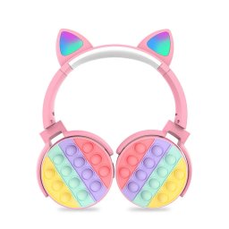 Bluetooth slušalice Cat Pot it roze