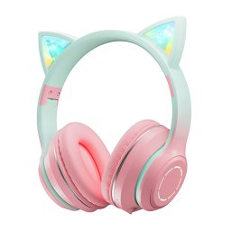 Bluetooth slušalice LED roze