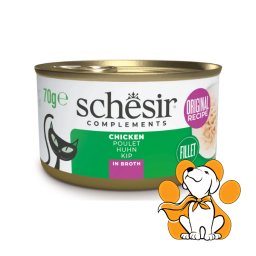 Schesir Cat Chicken in Broth 70g, Vlažna Hrana Sa Piletinom u Bujonu