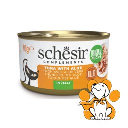 Schesir Cat Tuna With Aloe in Jelly 70g, Fileti Tune i Aloe u Želeu Za Mačke