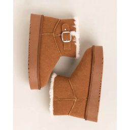 Tople ravne poluduboke čizme LH502534 kamel