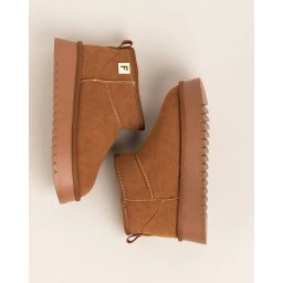 Tople ravne poluduboke čizme LH502532 kamel