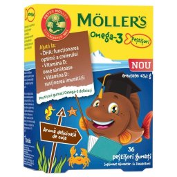 Möller's Omega-3 Jelly Fish za decu sa ukusom kole 36 gumenih ribica
