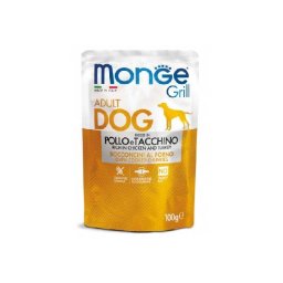 Monge Grill Dog Chunkies In Jelly Adult Chicken And Turkey 100 g