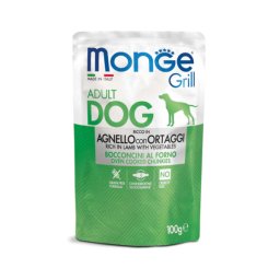 Monge Grill Dog Chunkies In Jelly Adult Lamb And Vegetables 100 g