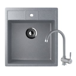 Set Siva granitna sudopera Ulgran U406 + lučna slavina