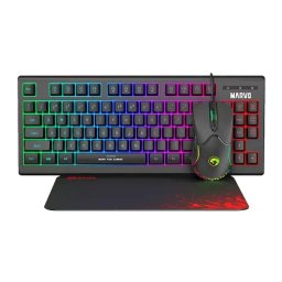 Set USB Tastatura+Miš+Podloga Marvo CM310 3in1 gejmerski set sa površinskim osvetljenjem crni