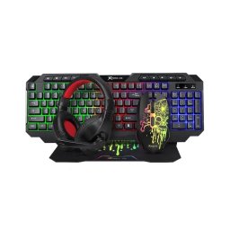 Set Tastatura+Miš+Slušalice+Podloga USB Xtrike CMX415 4in1 gejmerski set sa povrsinskim osvetljenjem