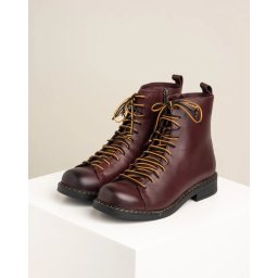 Ženske kožne kratke martinke 617310 bordo