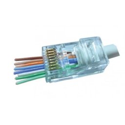 GEMBIRD LC-PTF-01/100 CAT6 LAN UTP kategorije 6 EZ PROLAZNI KONEKTOR PNP88FZv2-R RJ45 (100 komada pakovanje)