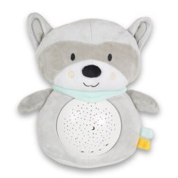 Moni Toys Noćna lampa i projektor sa belom bukom Snuggly Raccoon