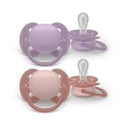 Philips Avent varalica soft 6-18m 2kom lila/nude ( SCF091/43 )