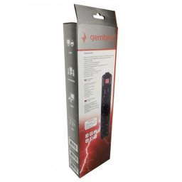SPG5-C-6 (3G1.5) Gembird produzni kabl sa zastitom 5 uticnica 1.8m black