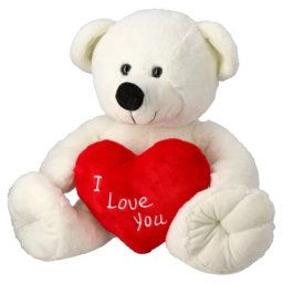 Ozzo plush igračka plišana meda bela 38cm i love you ( 879131 )