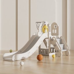 Feelkids Dečji tobogan sa košem "Veselo pače" (sivi) ( 21111 )