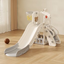 Feelkids Dečji tobogan sa košem “Meda” (sivo beli) ( 22478 )
