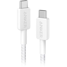 Anker 322 usb-c to usb-c (6ft braided) - white