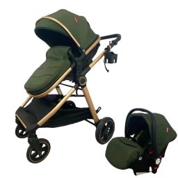 NouNou X1 Green 2u1 Kolica i auto sedište I-Size - Multifunkcionalna dečija kolica