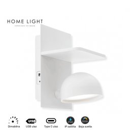 SOLEA 57 ZIDNA LAMPA 7W 3000K BELA DIM