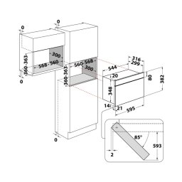 WHIRLPOOL MBNA900B ugradna mikrotalasna rerna