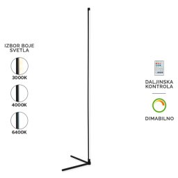 LED podna lampa F2078-12F BK