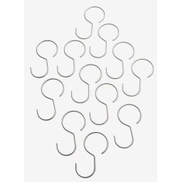 Šipka za tuš zavesu rings 12pk hooks metal
