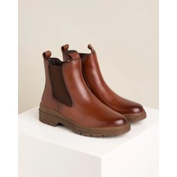 Kožne ženske duboke cipele 1-25436-41 braon