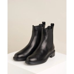 Kožne ženske gležnjače 1-25302-45 crne