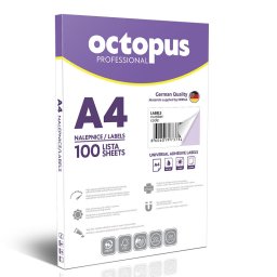 Nalepnice a4 octopus 48.5x25.4 100/1 40 nalepninca unl-0195