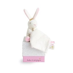 Doudou Roze zec sa mazilicom 10cm ( DC3513 )