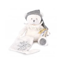 Doudou Meda mazilica sa kopčom za dudu 20cm - sivi ( DC4335 )