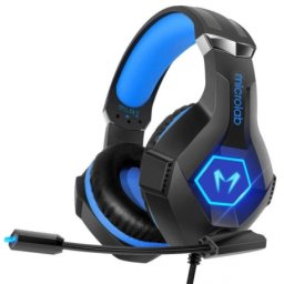 Microlab G7 Gejmerske slusalice sa mikrofonom 40mm/32Ohm, color LED, BLUE 3.5mm + USB