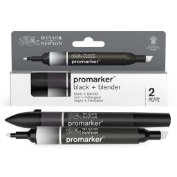 Promarker set black+blender 2pc