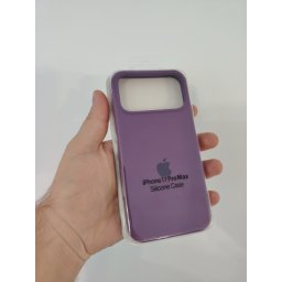 Futrola za iPhone 17 Pro Max silikonska Logo ljubicasta