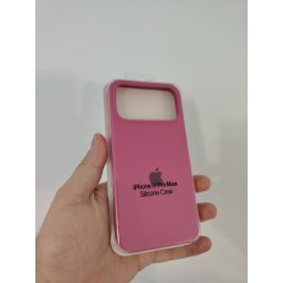 Futrola za iPhone 17 Pro Max silikonska Logo ciklama