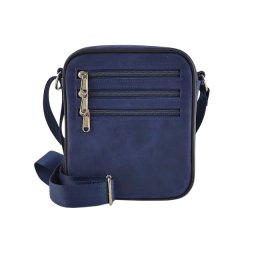 Plava brušena muška kožna torba Belfast