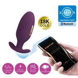 Luksuzni elektrostimulativni analni plug purple