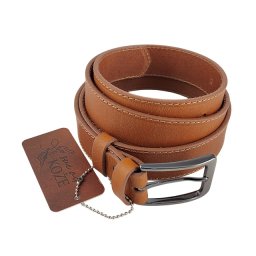 Muški kožni kaiš za farmerice i pantalone svetlo braon