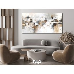 Moderne slike na platnu Apstrakcija krem bez ms246