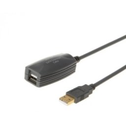 E-GREEN Kabl sa pojačivačem USB A - USB A MF 5m crni