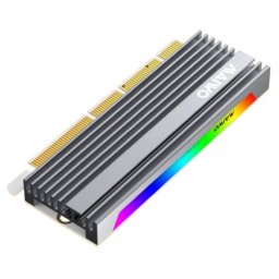 Maiwo adapter M.2 NVMe na PCI-Express RGB Alu heatsink, KT058