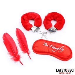 LateToBed BDSM trodelni crveni set