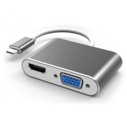 Fast asia adapter-konvertor TIP C na HDMI+VGA